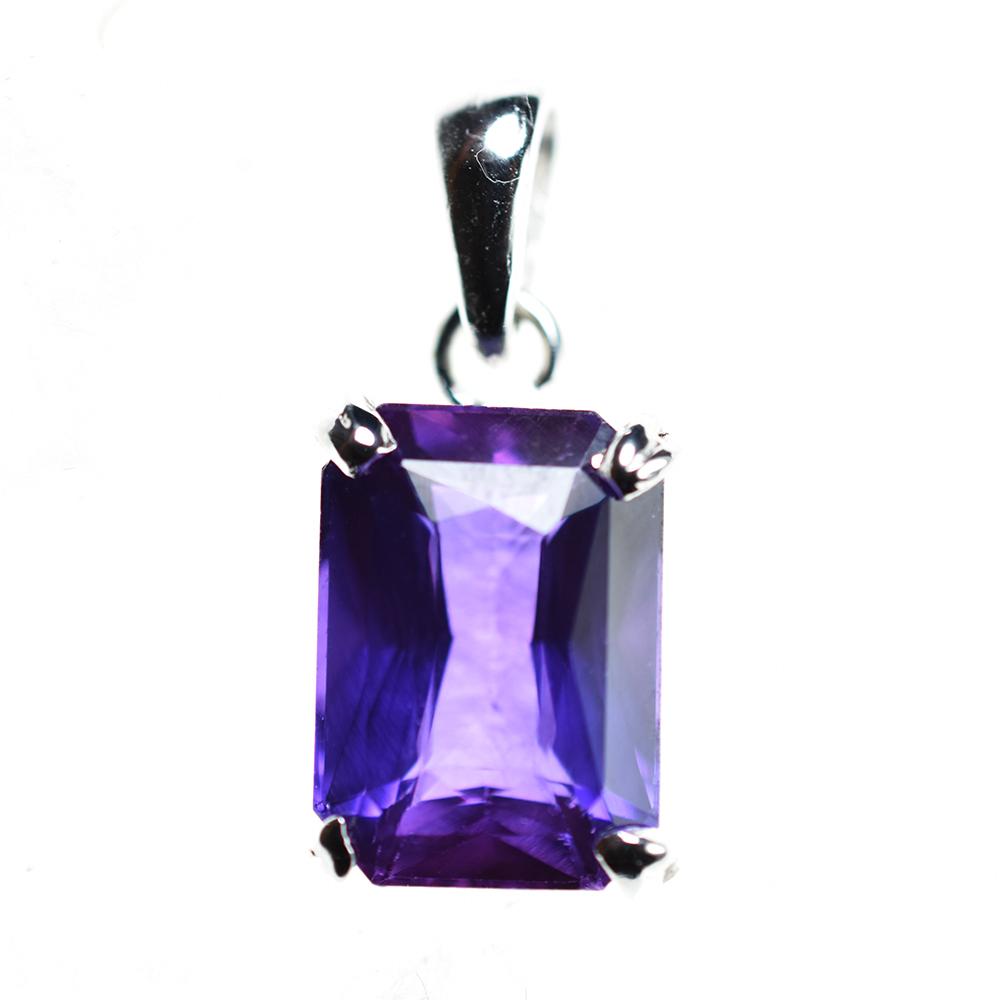 

18 Ct Certified Natural Purple Sapphire Gemstone Pendant 925 Sterling Silver. MY.PDS-354-NS 13.2 mm approx. фіолетовий