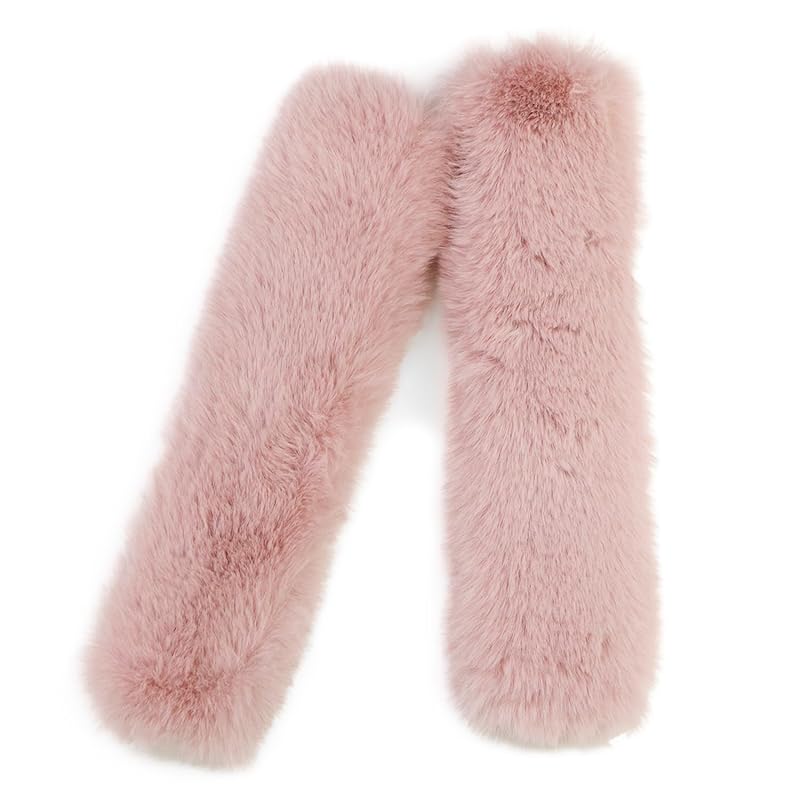 

fur handle [Smoky pink] 2 pieces Approximately 25cm fastener tape handle cover ladies fur handle handle cover bag cute removal bag Twinkle Punpun Maru