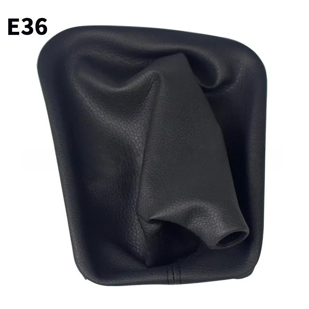 For E30 E36 E39 E46 E60 E81 E82 E87 E88 E90 E91 E92 E93 Car Shift Gear Stick Manual Shift Boot Black Leather Boot with Frame