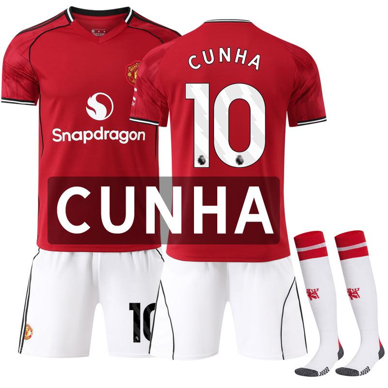 2526 New Man L Red Devils home court No. 17 Ganacho 8B fee football jersey set jersey M United red foreign trade