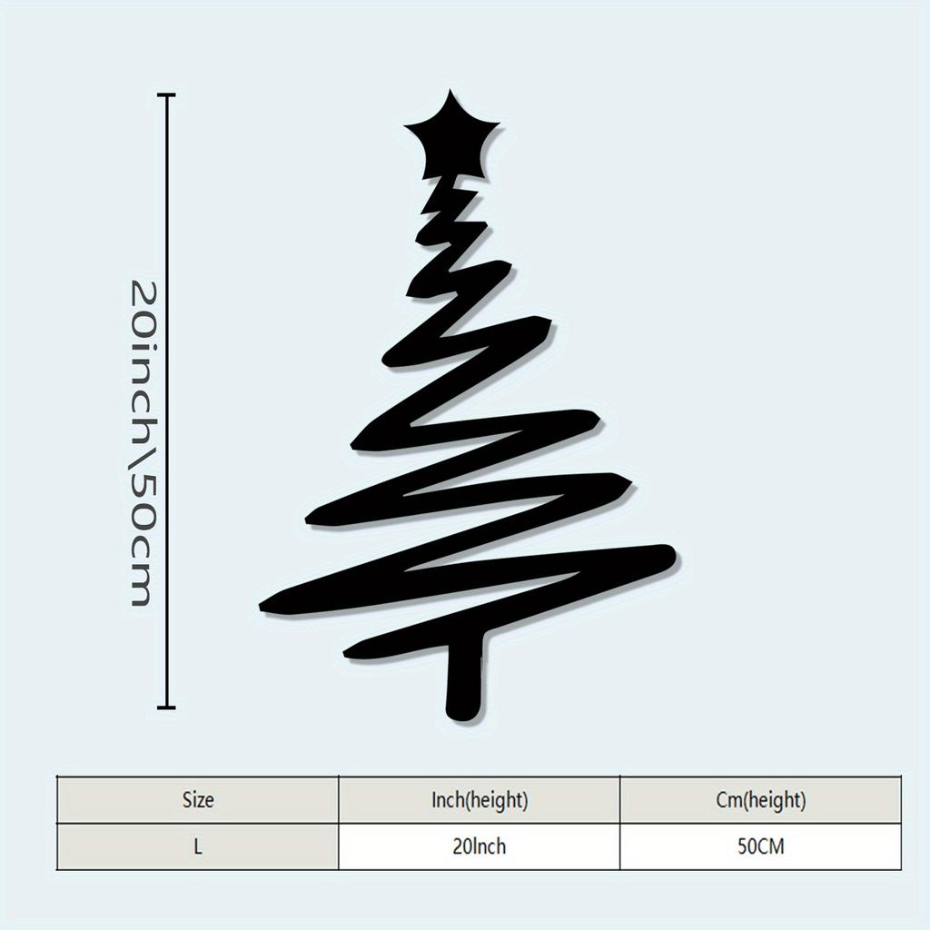 1-Piece Vintage Christmas Tree Metal Wall Art Sculpture, Festive Ornament Home Decor Halloween Gift