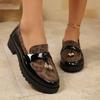 Leopard Print British Style Low-top Shoes 2025 Autumn New Fringed Retro One-foot Loafer Shoes for Women