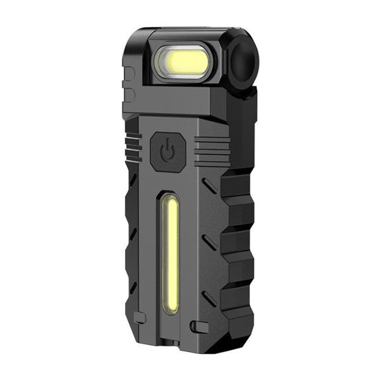 

1/2/3Pcs 180 Degrees Rotating Head Flashlight Magnetic Dual Beam LED Work Light USB Rechargeable Pocket-Size Outdoor Camping EDC Lamp 1pc