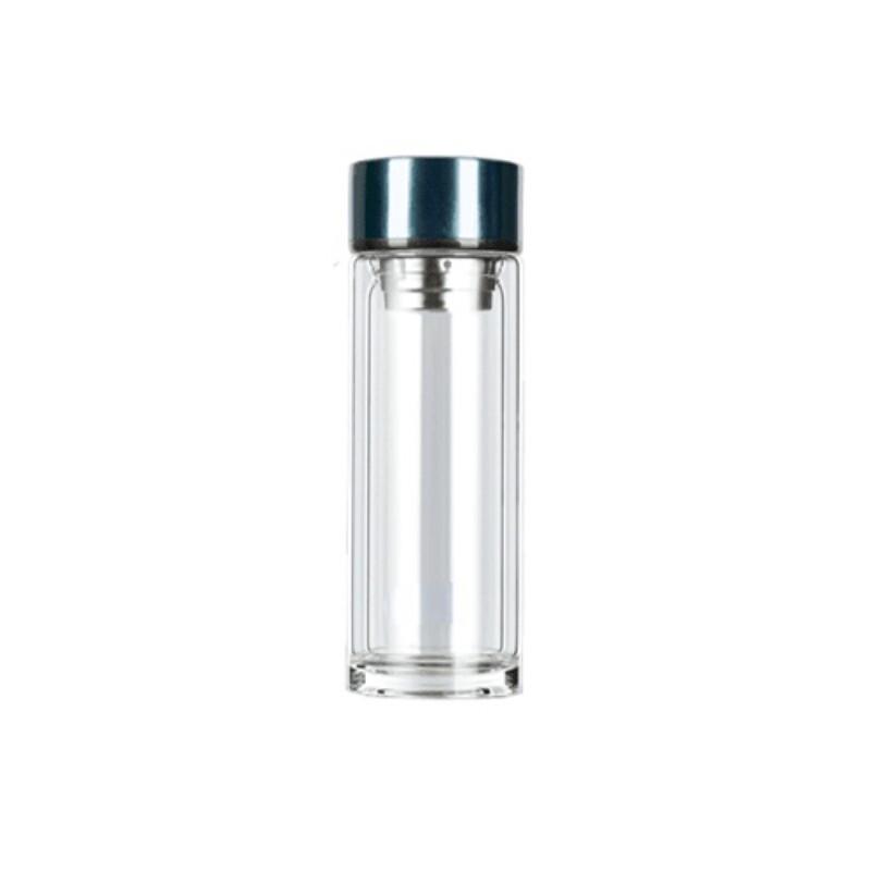 Louis Fees GQS-2108 Elegant Blue Double Wall Glass Cup