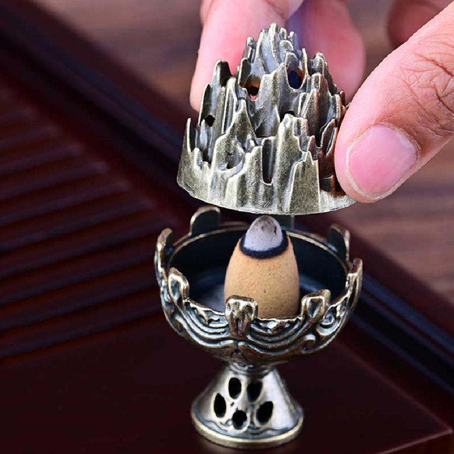 Fogão Boshan antigo, tripé para queimador de incenso doméstico, mini queimador de incenso retrô