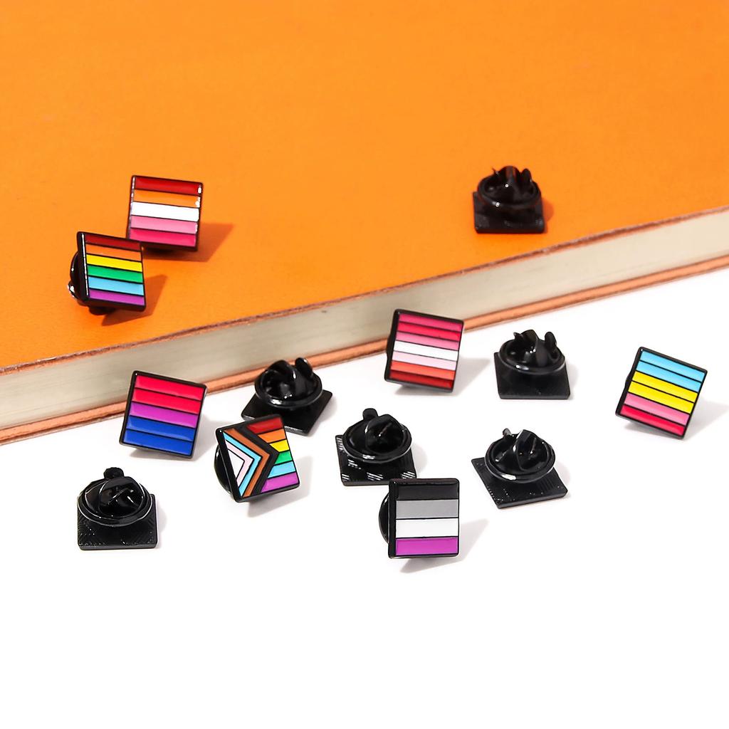 Rainbow LGBT Pride Badge Pin Gay Lesbian Brooch Colorful Equality Symbol Accessory LGBTQ Jewelry
