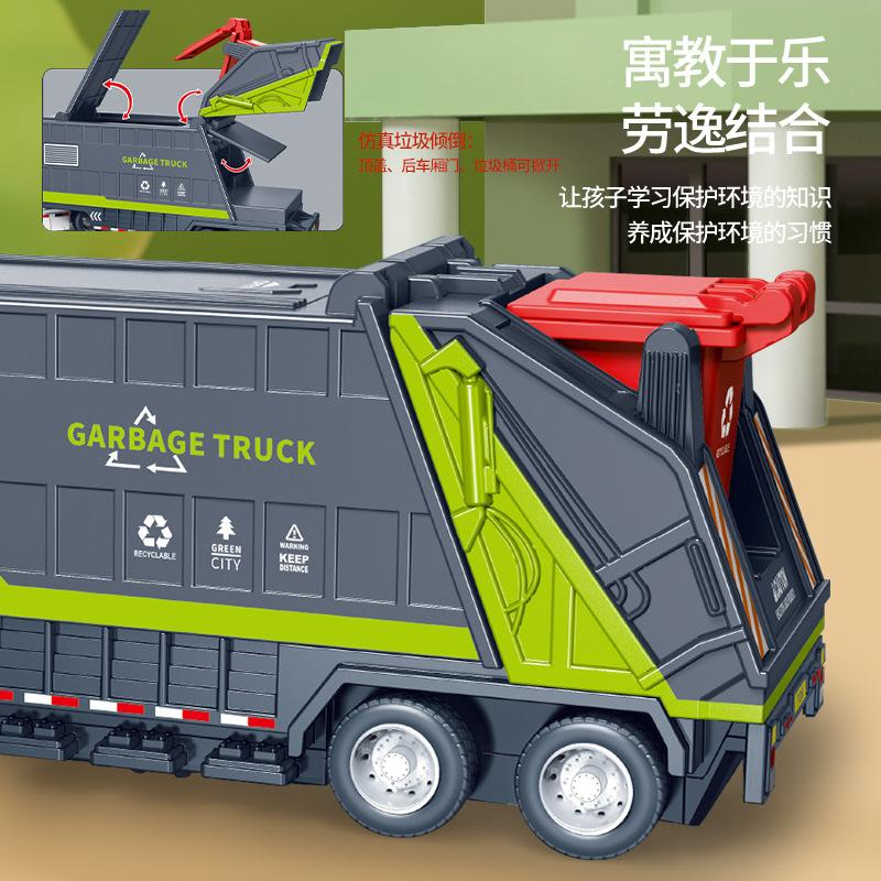 Barnas Simulerte Treghetsrenovasjonsbil, Byrengjøring Søppelbil Resirkulering Feiemaskin, Baby Leketøybil