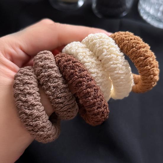 6Pcs Hair Ropes Ponytails Buns Braids Anti-Slip Headbands Soft Seamless Elastic Hair Ties Hair Accessories