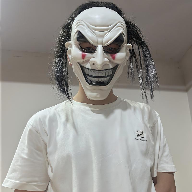 Halloweenská hororová maska ďábla, maska dýně, vtipná cosplay maska pro hraní rolí, démonický teror, karnevalová párty, kostýmní rekvizity