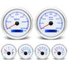6 Gauge Set Tachometer Fuel Level Oil Pressure Water Temp Voltmeter GPS Speedometer With Sensors For Marine Car Boat Customized