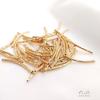14K Gold-Filled Color-Preserving Faceted Ribbed Curved S-Tube for DIY Jewelry Accessories