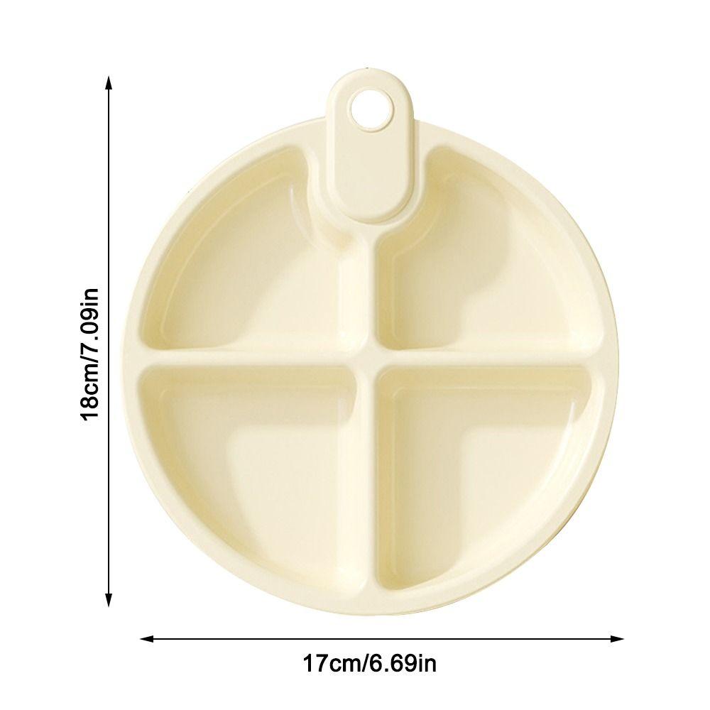 Multi-functional 4 Grid Divided Plate Reusable Stackable Onion Ginger Storage Dish Fruit Snack Tray