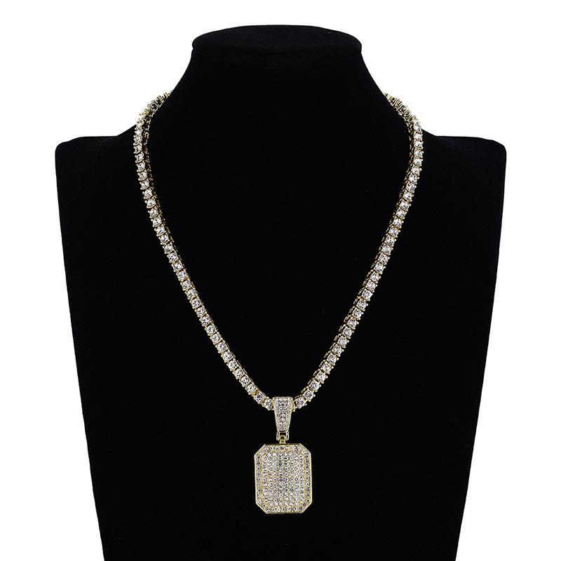 Hot Sale Hip Hop Diamond Square Pendant - Minimalist Cool Style