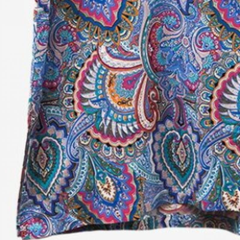 L Affair PurpLe paisLey Short sLeeve Linen Dress Lwodd705 Pu