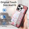 D10 For iPhone 16 Pro Case Pattern Kickstand Wallet Leather+TPU Phone Cover RFID Blocking