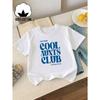 European Sizes Boys' T-Shirt Cool Aunts Club Proud Member Like A Mom, Ideal for Outdoor Activities, Soft Knitted Top, Comfortable And Breathable