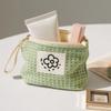 Cute Little Flower Mini Makeup Bag, Fashiable Simple Waffle Pattern Coin Purse, Portable Lipstick Sanitary Napkin Toiletry Bag