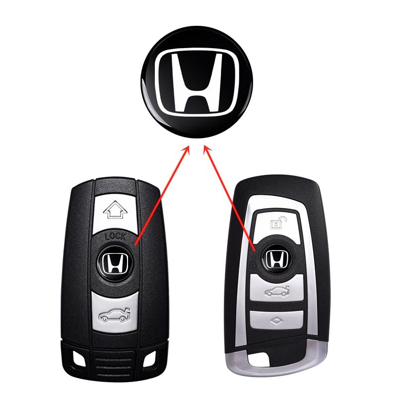 2/5/10Pcs 14mm Car Remote Key Fob Emblem Badge Radio Button Sticker For Honda Fit Mugen Insight Type S R VTEC DOHC Modulo Vezel Legend RR Si