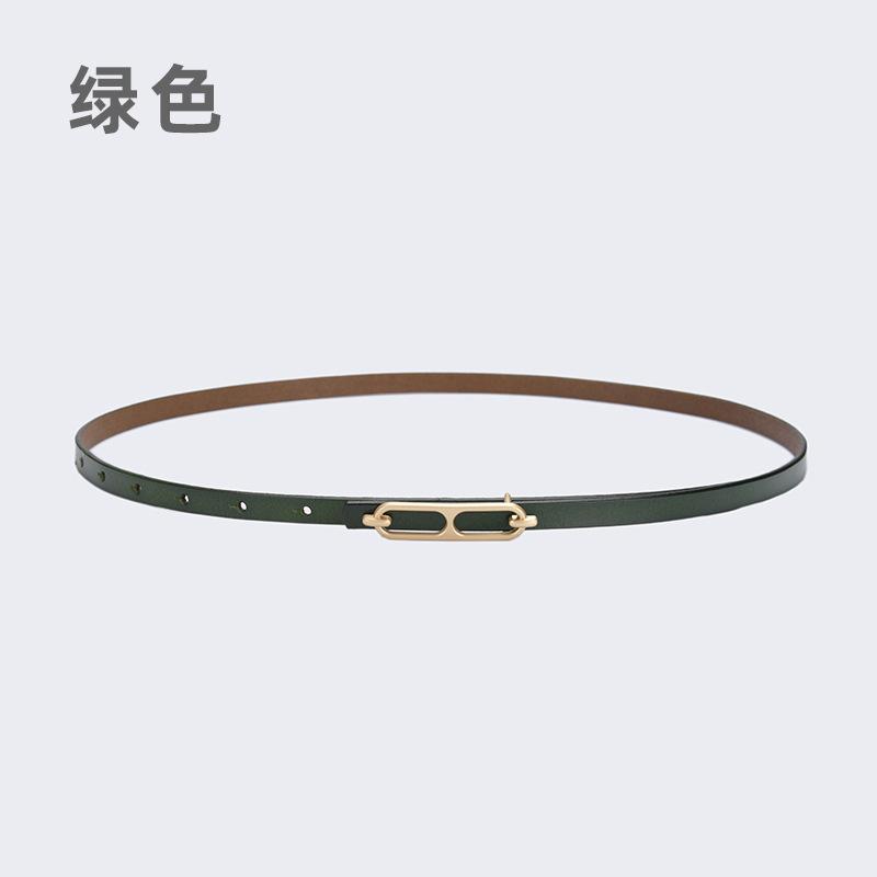 Simple Leather Thin Belt Decorative Dress Waist Chain Women'S Suit With Coat Sweater Jeans Belt