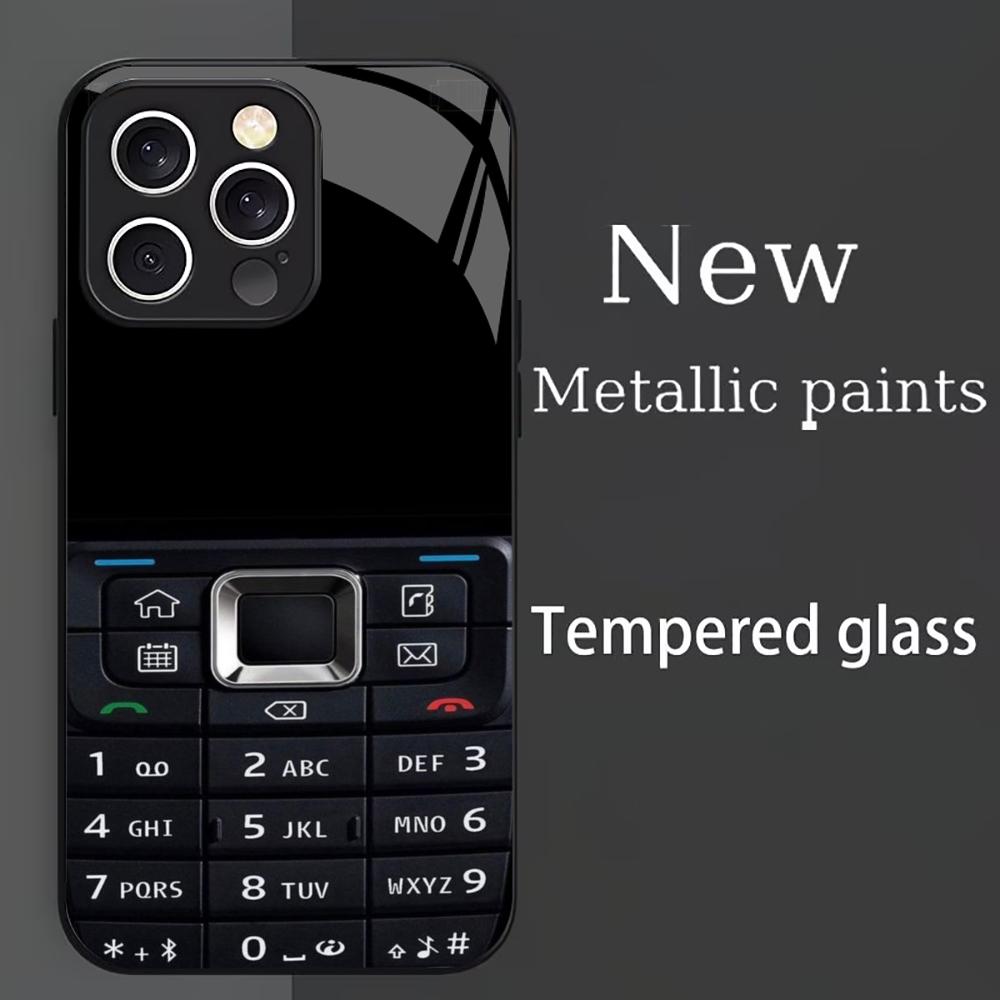 Retro Mobile Phone Bestseller Protect New Exquisite PhoneCase Glass PhoneCase for iPhone 17 16 15 14 13pm Pro Plus Dropresistant