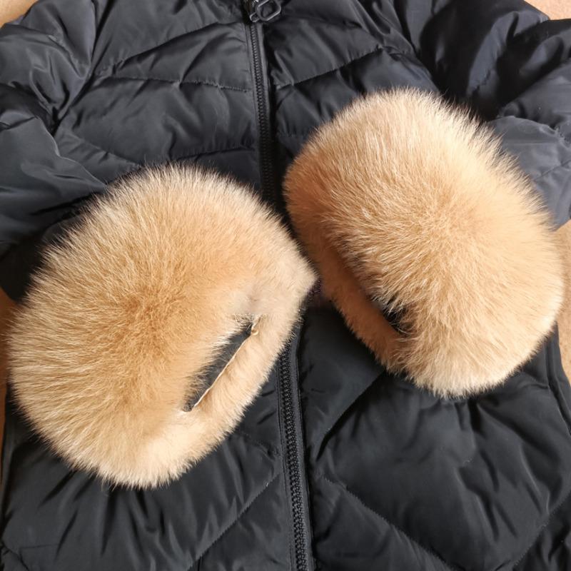 Real Fox Fur Cuffs Arm Warmer Winter Plush Windproof Women Wrist Cuff Sleeves Gloves Pompom Bracelet Wristband Sleeves Accessory