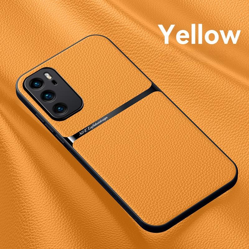 For Huawei P40 Pro Case Shockproof Bumper Silicoen Phone Case For Huawei P40 P 40 P40Pro Magnetic Car Holder Leather Back Cover