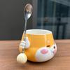 Souvenir Cup Puppy Ceramic Mug with Lid Spoon Birthday Gift Girls Practical Graduation Season