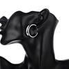 925 Silver Smooth Ceocle Circle Earrings For Women Fashion Jewelry Gifts