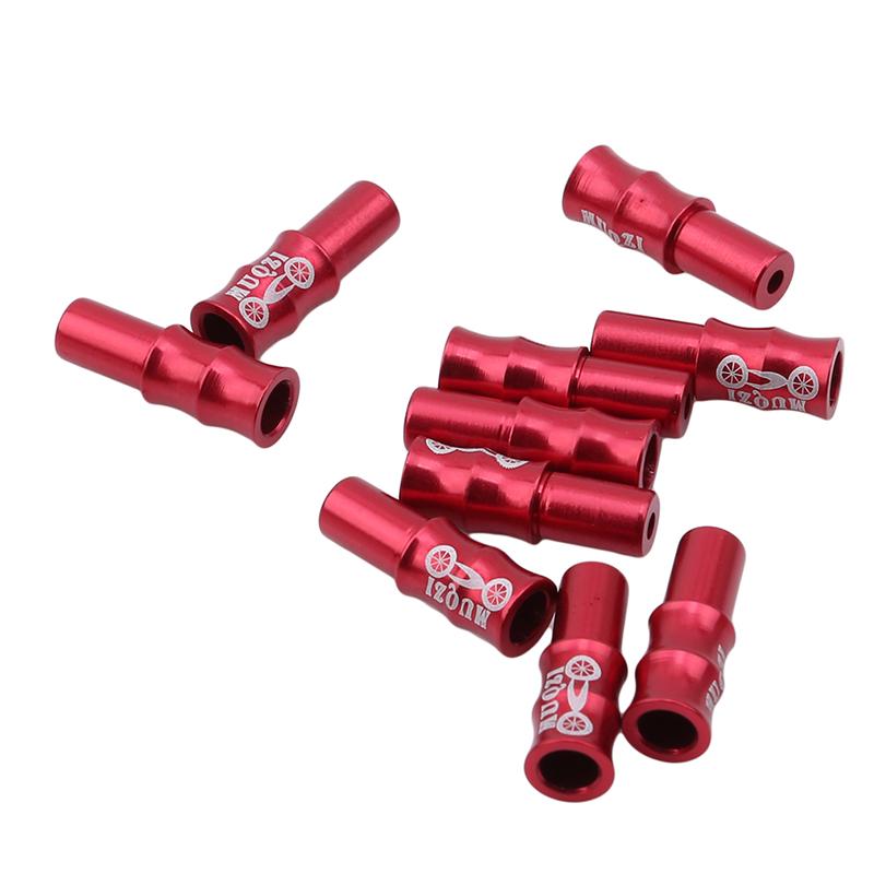 Buy 10pcs Bicycle Speed Brake Cable Cap Metal Bamboo Pipe Caps at