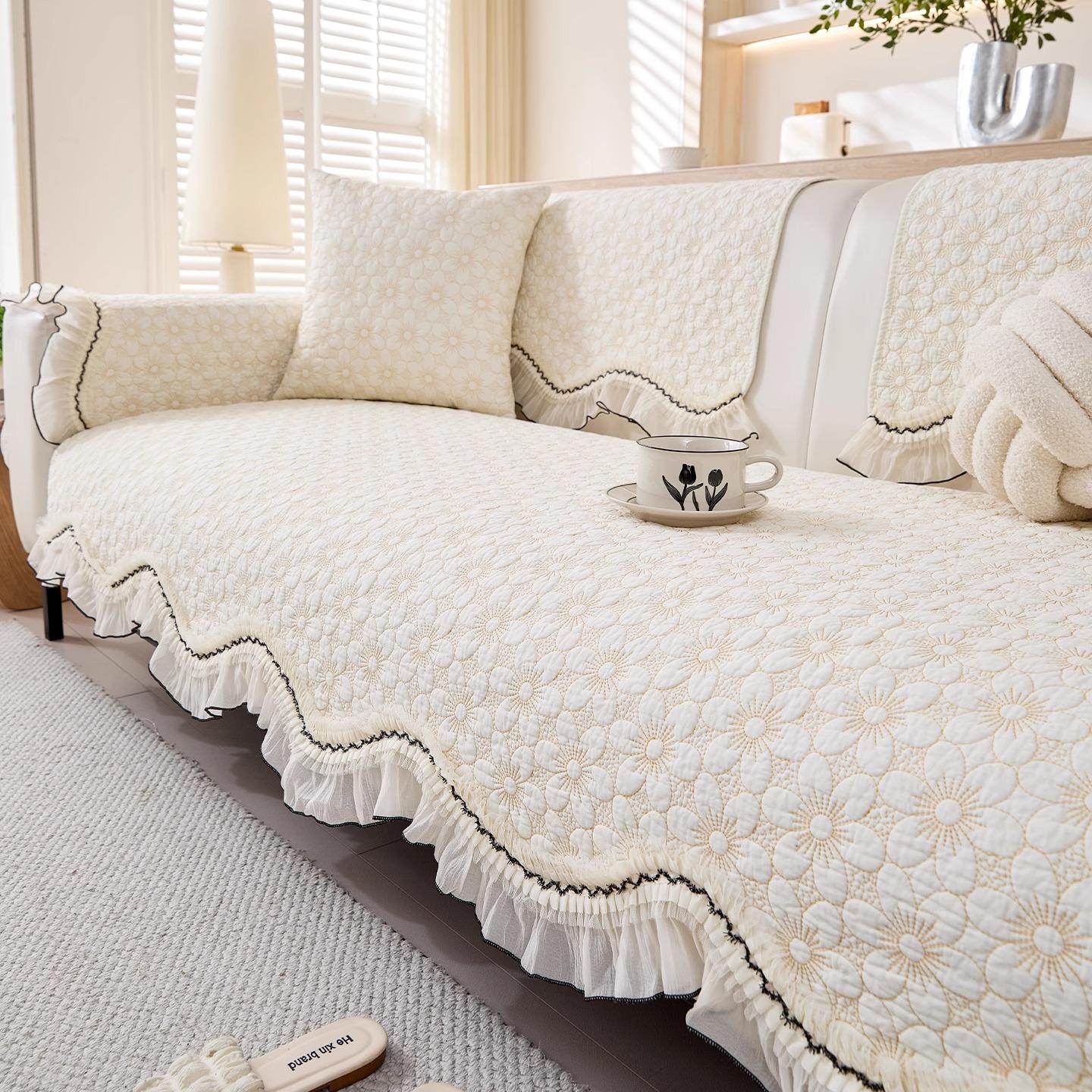 

Новая пасторальная подушка для дивана Xiaoxiangfeng из чистого хлопка, универсальная нескользящая подушка для сиденья на все сезоны, хлопковая ткань, чехол-полотенце 45 * 45 pillow cover