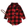 Kinder Baby Mädchen Plaid Baumwolle Weiche Langarm Kleid Casual Outfits