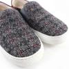 Great CHANEL Slip-on COCO Mark Tweed and Suede Leather Sneakers 36 16B G31713 Used