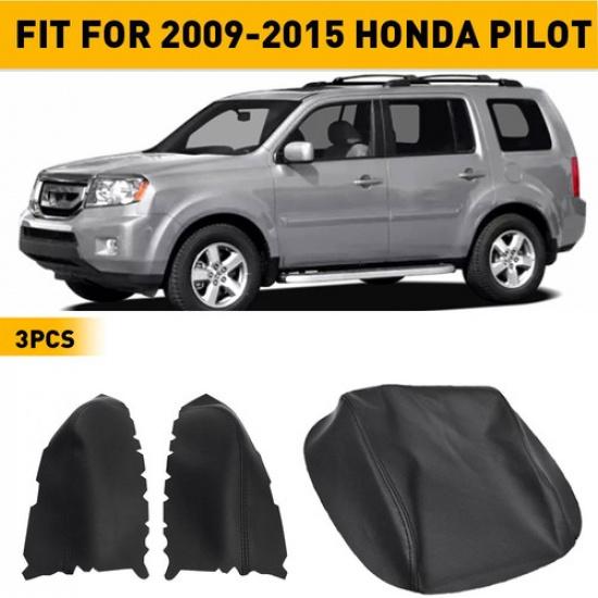 3X Center Console& Front Rear Door Panels Armrest Cover For 09-15 Honda Pilot R
