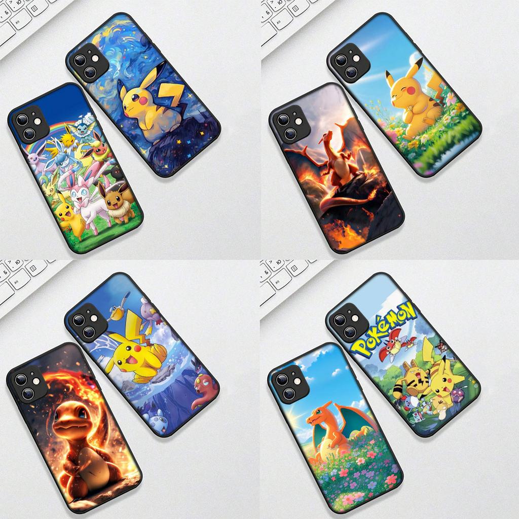 Charmander P-Pokemons P-Pikachus GO Phone Case for Apple iPhone 12 13 Pro Max Mini ProMax X XR Air XS 12Pro 13Pro Cover