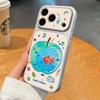 Three-dimensional gilt fish belt flash, suitable for iPhone17promax mobile phone case, embossed Apple 16Pro all-inclusive summer set.