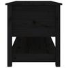 Coffee Table Black 102 x 49 x 55 cm Solid Pine Wood