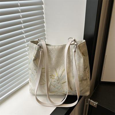 Fashionable New Large Capacity Summer Personalized Bucket Bag Beautiful Fashionable Casual Chinese Style Armpit Shoulder Bag