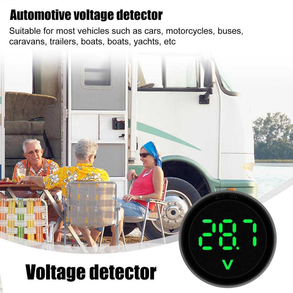 Voltmeter, Digitales Voltmeter - LED Digitalanzeige Autometer DC4- Wasserdicht |