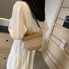 Fashion Brand Girl Small Handbag Simplicity Straw Weaving Bucket Crossbody Shoulder Bag Summer Beach Wallet For Women's Vacation