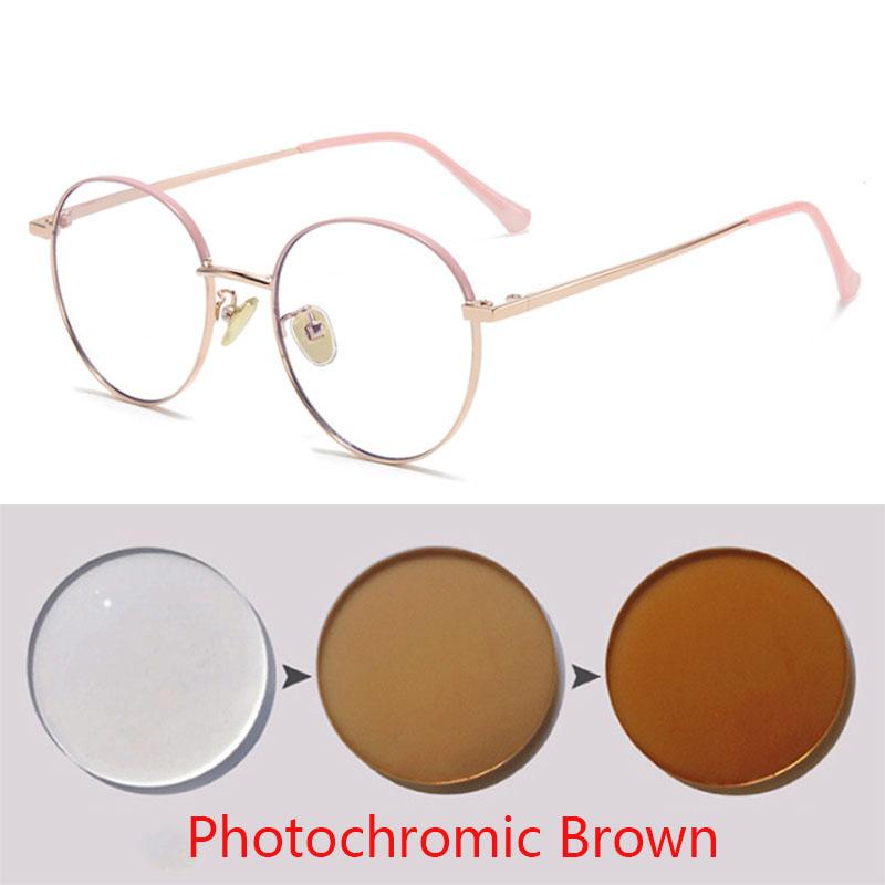 -1.0 -1.5 -2.0 Bis -6.0 Runde Fertige Kurzsichtigkeitsbrillen Herren Damen Metallbrille Rezept Schüler Kurzsichtigkeitsbrille