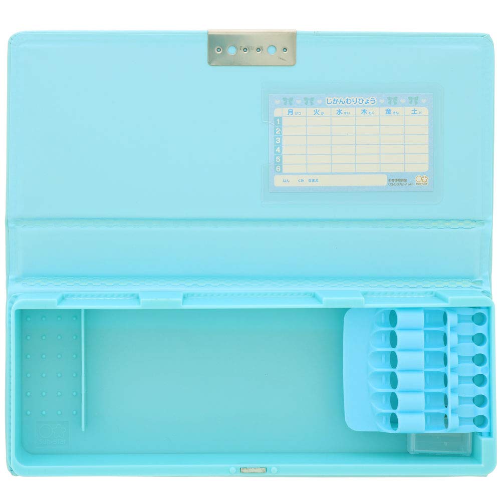 Sunstar Stationery Yokopita Compact Pencil Light S1312871 Case, Single, Ribbon, Blue,