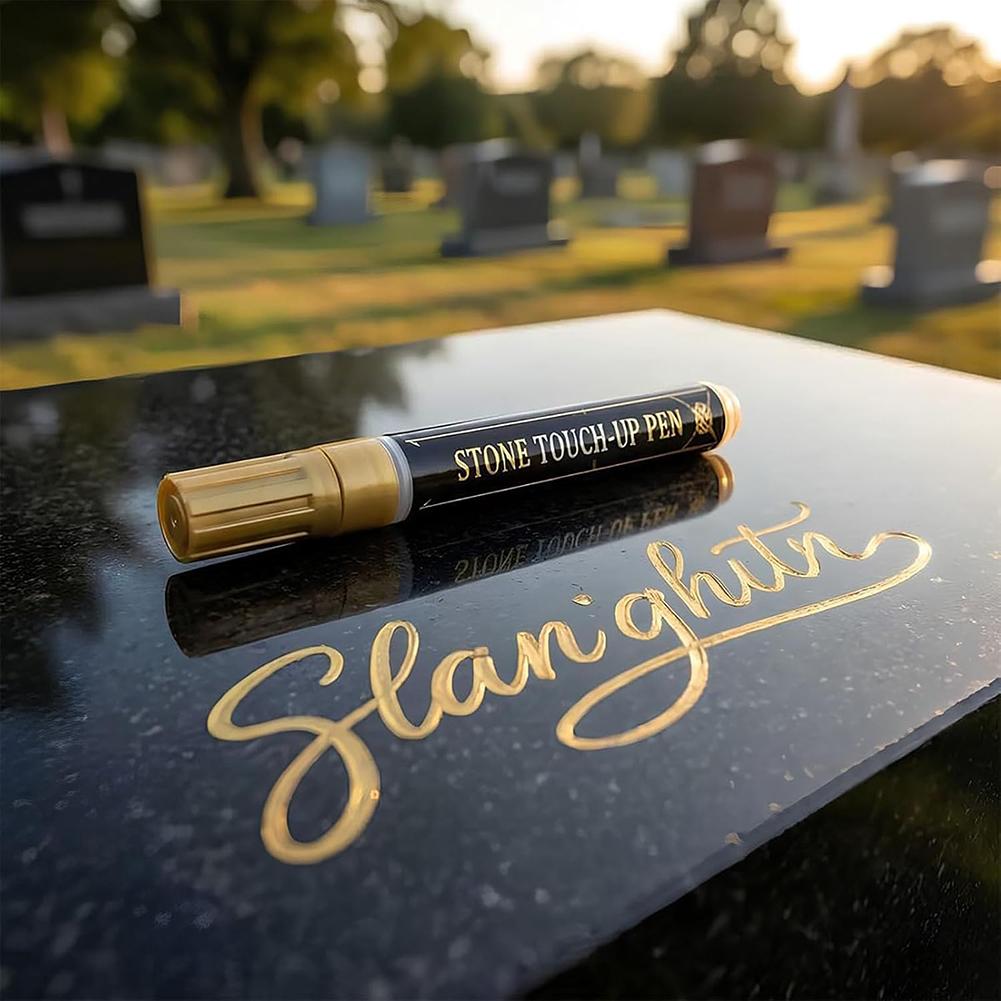 Waterproof Marker Paint Pen for Tombstone, Oil Based Gravestone Marker, Quick Dry Weatherproof Pen for Memorial Maintenance