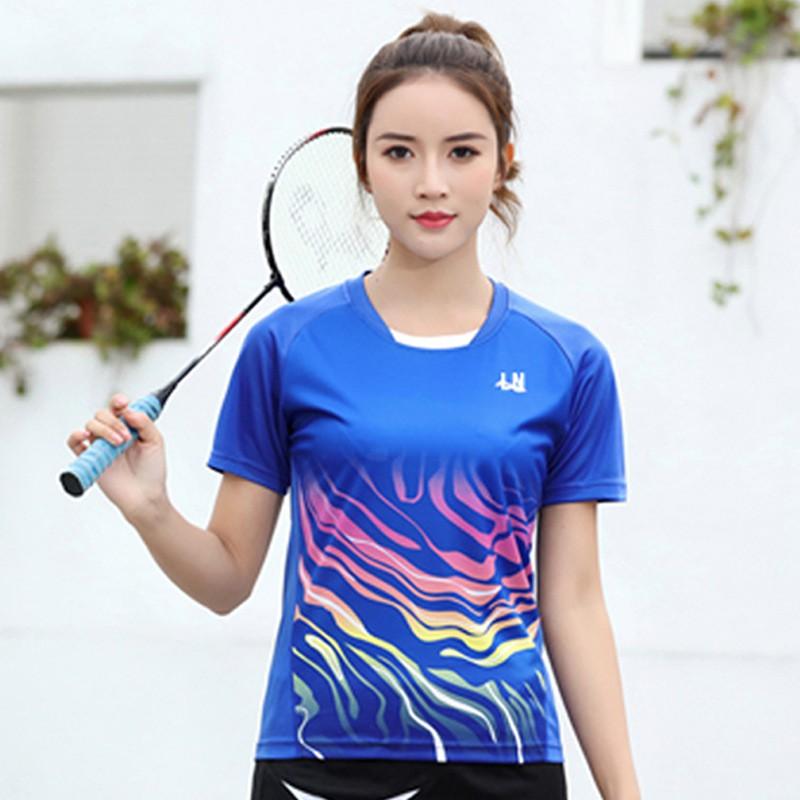 Unisex Badminton T-Shirt Kurzarm Schnelltrocknend Sport T-Shirt Training Wettkampf