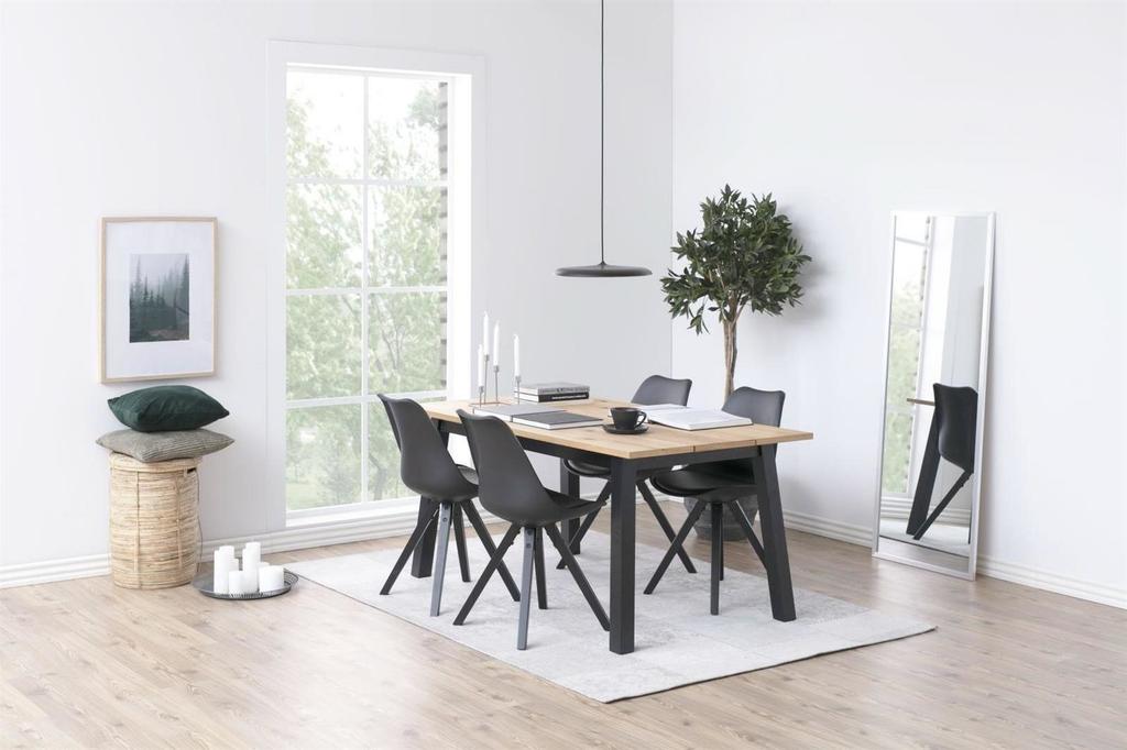 BLACK plastic Dima chair with dining cushion