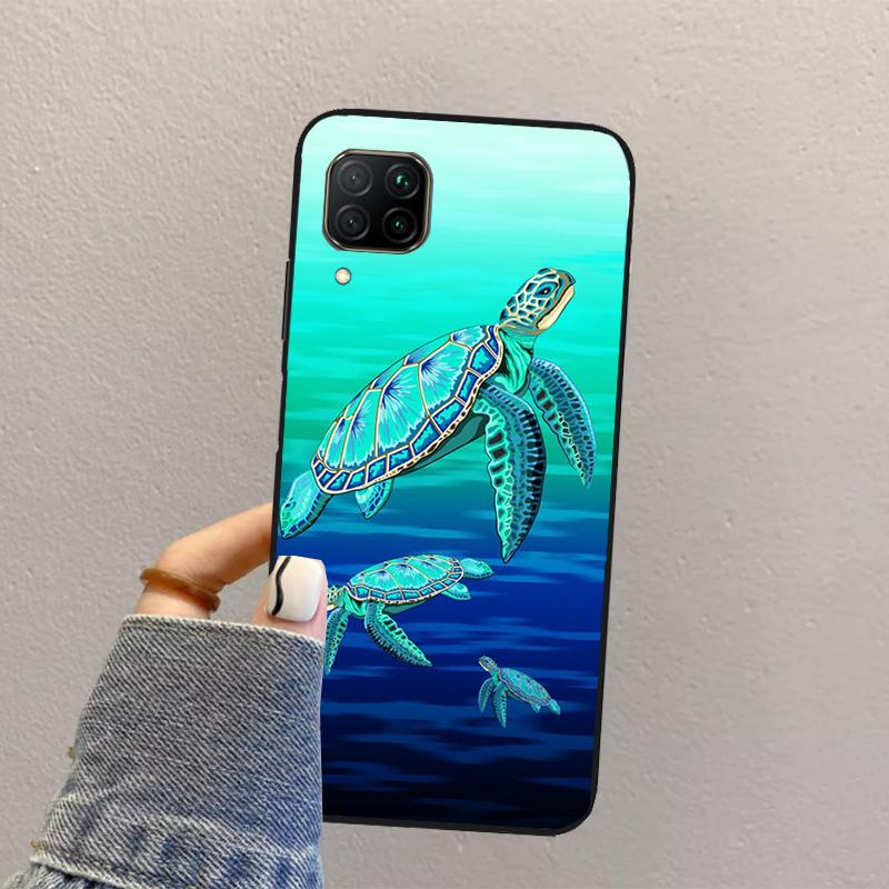 Sea Turtle Turquoise Oceanlife For Huawei Nova Y70 Y90 Y60 Y73 Y72 Y61 Y91 12s 12i 11i 8i 9 10 SE P40 Lite P60 P30 Pro Case