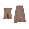 Short Skirt Crepe Tube Top Casual Comfortable Top 3641004 Crepe Asymmetric Midi Dress 3641005