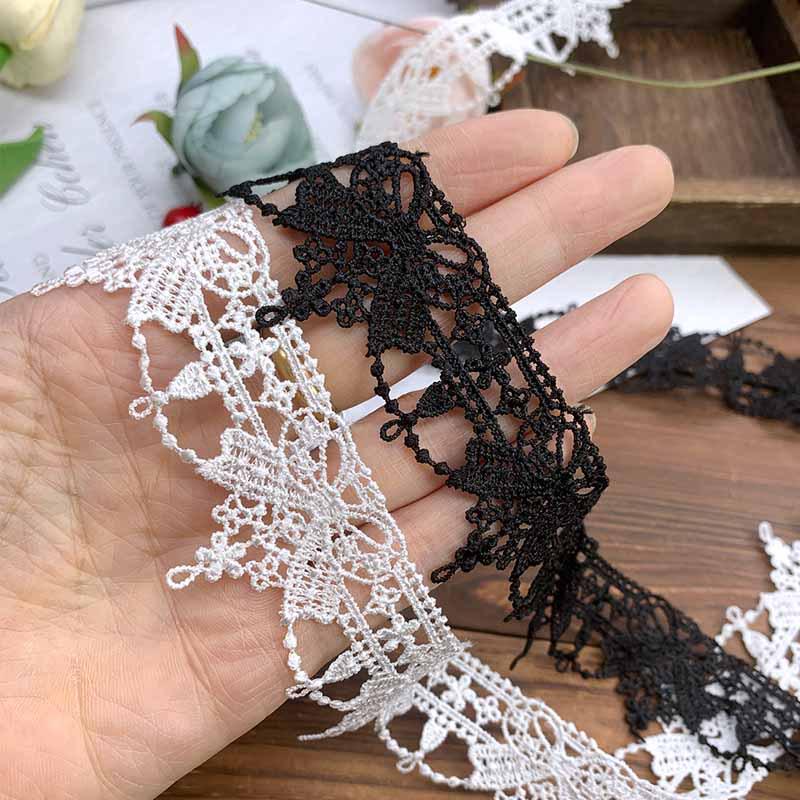 High-Quality 3.5cm Embroidered Lace Ribbon for Lolita Clothing DIY