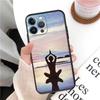 Applicable Iphone15Pro Mobile Phone Case Cartoon Cute Yoga Girl Mobile Phone Case Hair Painting Anti-Drop