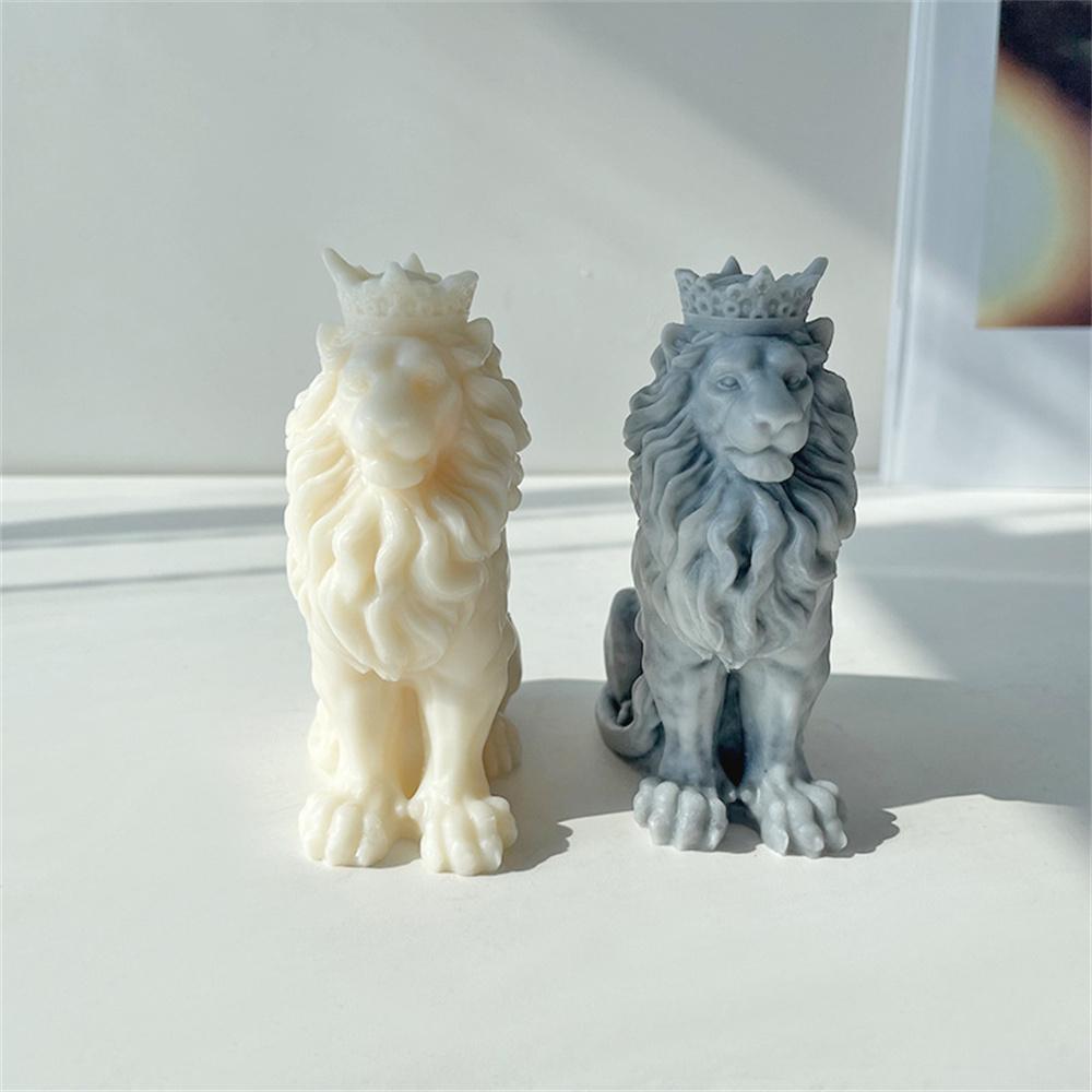 Chocolate Ice Mould Desktop Home Decor Gifts 3D Lion King Silicone Candle Mold DIY Animal Shape Soap Resin Plaster Making Set