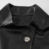 IEF 2025 Autumn Shiny Faux Leather Jacket